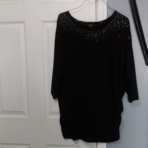 Faded Glory 3/4 sleeve rhinestone shirt